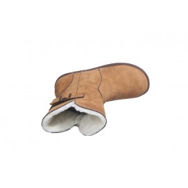 West Style Plain Slip On Flat Heel Snow Boots