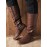 Vintage Soft Sole Comfortable Block Heel Tall Boots Rider Boots