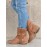 Women's Cross Lace Lace Panel Vintage Chunky Heel Chukkas Booties