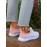 Sports Color Block Breathable Lace-Up Flat Heel Fly Woven Shoes