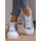 Daisy Graphic-Print Denim Lace-Up Canvas Flats